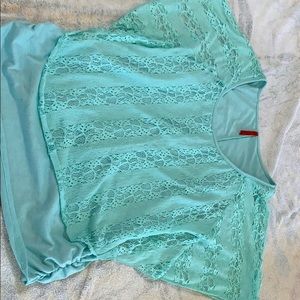 Blue loose fitting top